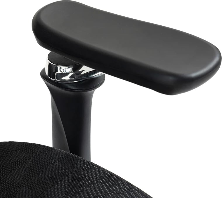 Karrige pune menaxheri Jeffer, rrjetë e zezë, 67x62x115-125cm