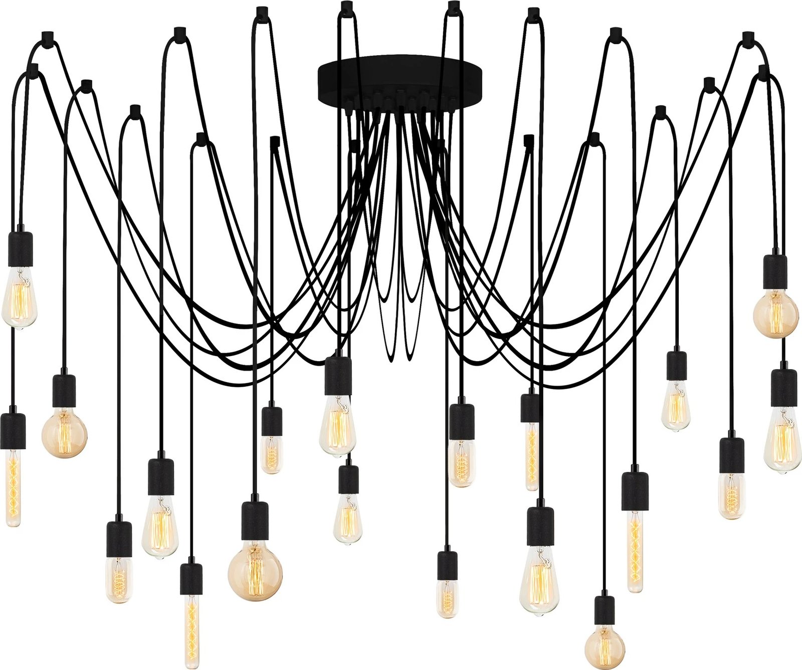 Llambë varëse moderne, e zezë, Opviq Kabluni MR-932