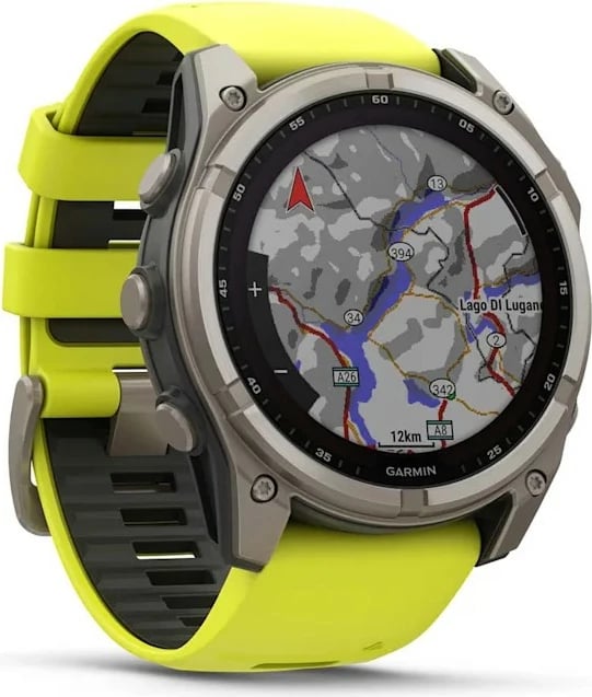 Smartwatch Garmin Fenix 8 Amoled Sapphire 51mm, yellow/grey