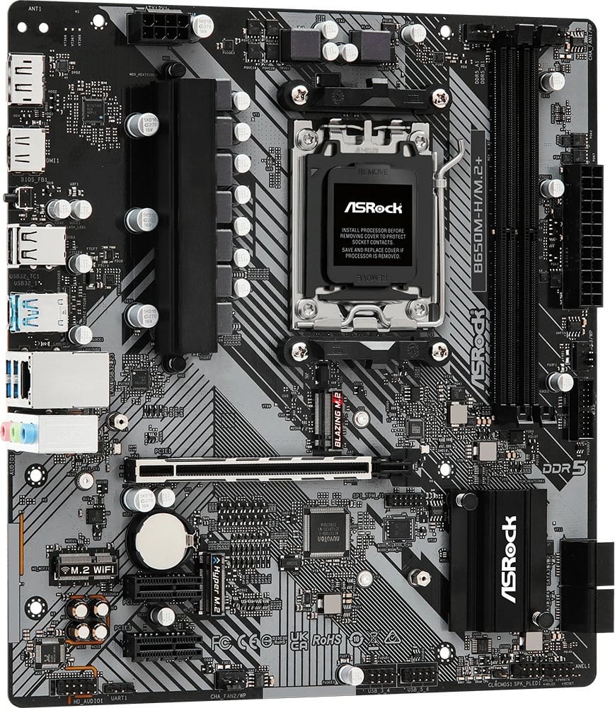 Pllakë amë ASRock B650M-H/M.2+, Socket AM5, DDR5, micro ATX
