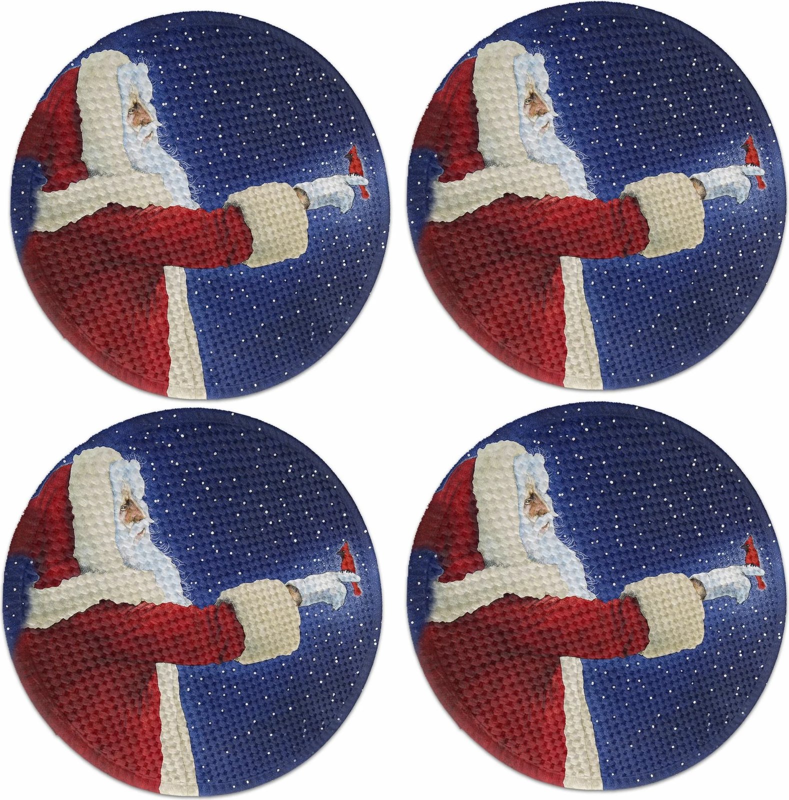 Set 4 copë mbulesa tavoline Hermia Concept, model multingjyrësh, 37cm