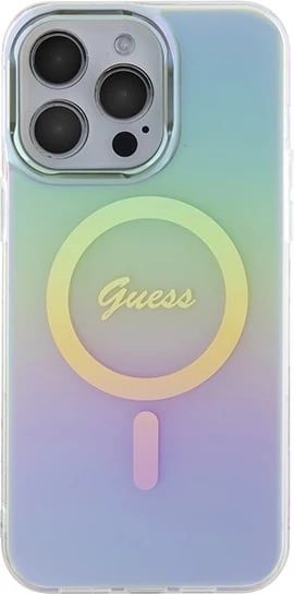 Mbështjellës Guess GUHMP15XHITSQ për iPhone 15 Pro Max, MagSafe, turkeze Mbështjellës Guess GUHMP15XHITSQ për iPhone 15 Pro Max, MagSafe, turkeze