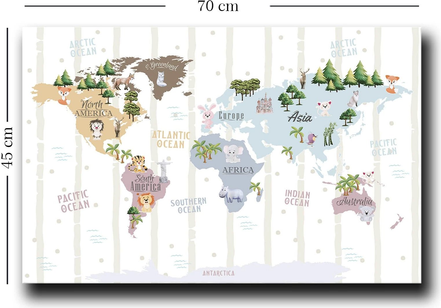 Pikturë dekorative në kanavacë, shumëngjyrëshe, Wallity, 45x70cm