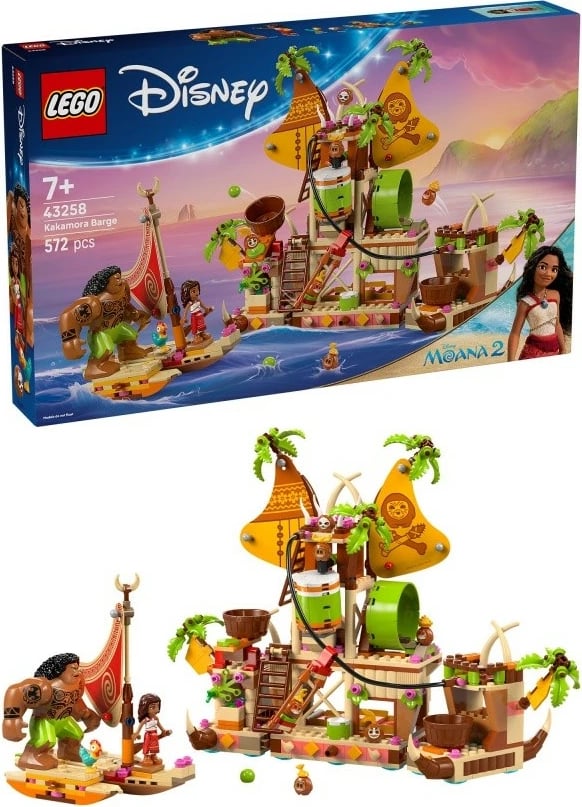 Set LEGO Disney Moana's Boat 43258, 572 pjesë, për fëmijë, shumëngjyrësh