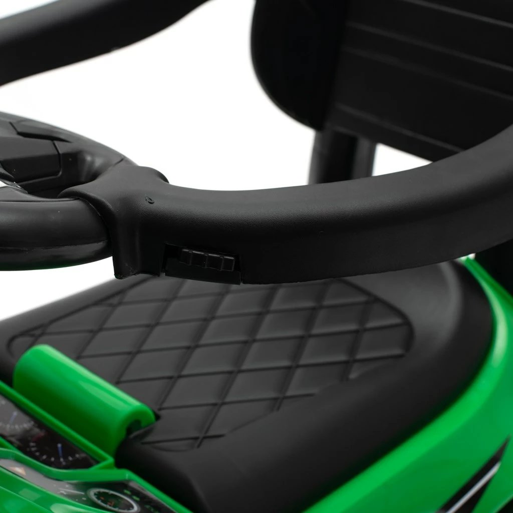 makinë shtytëse për fëmijë, Baby Mix, RACER, 12m+, ngarkesë 25 kg, panel zëri, shufër drejtimi e heqshme, jeshile