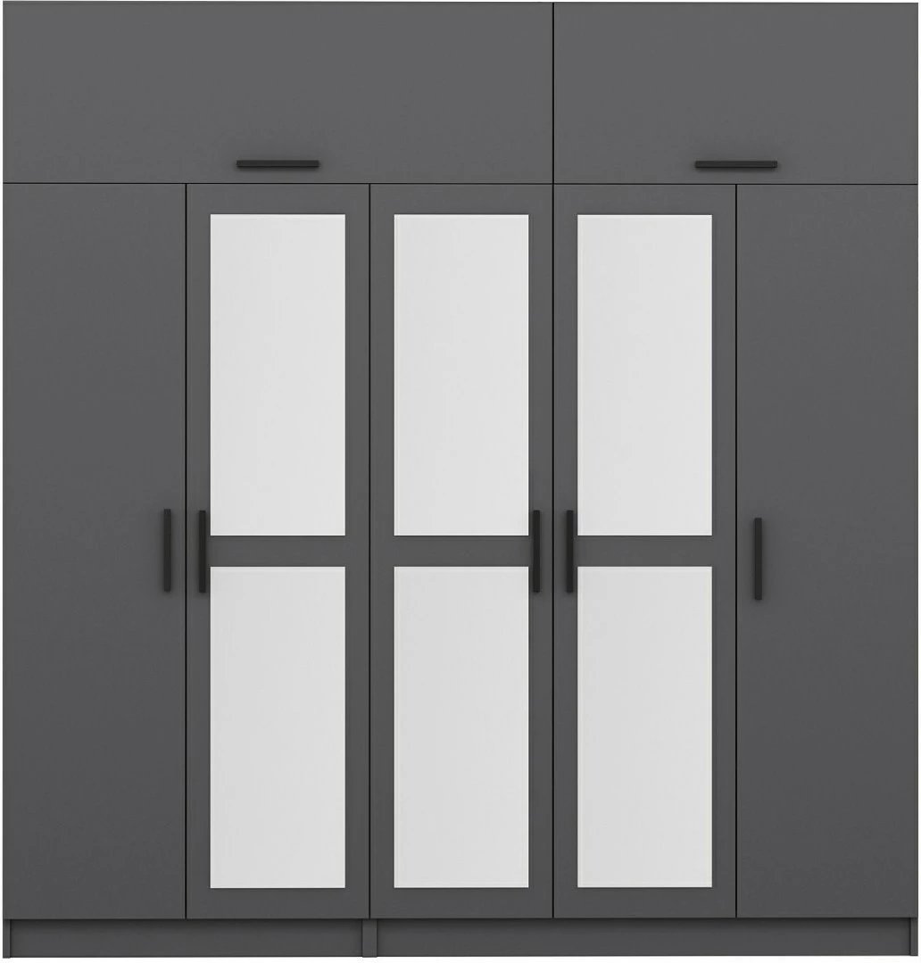 Dollap Skye Decor, ngjyrë antracit, 225x235x52cm