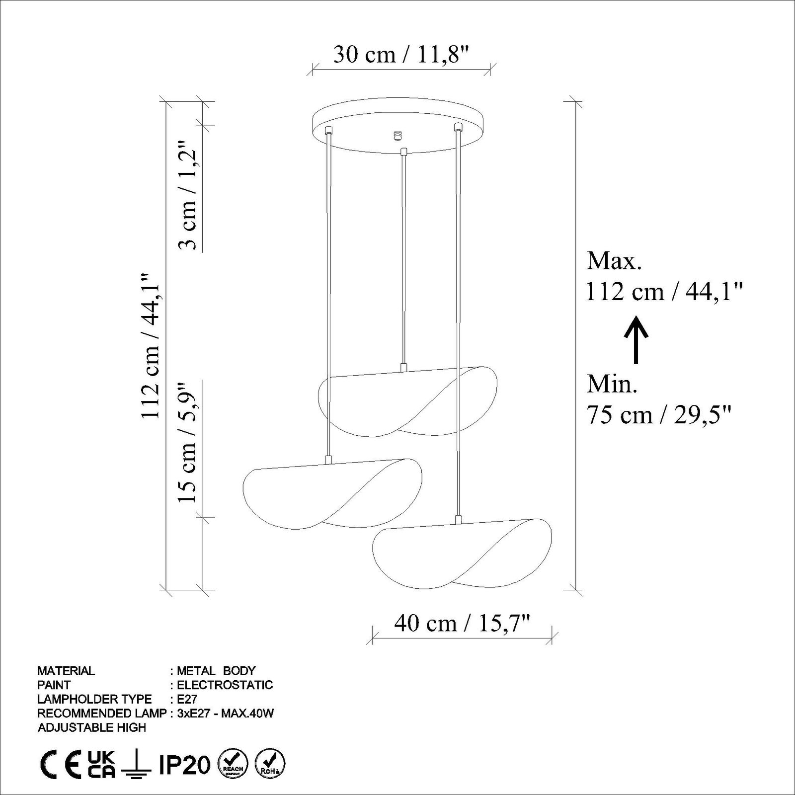Llambë tavani Opviq, Vatoz - Nus - 6141, ngjyrë turquoise
