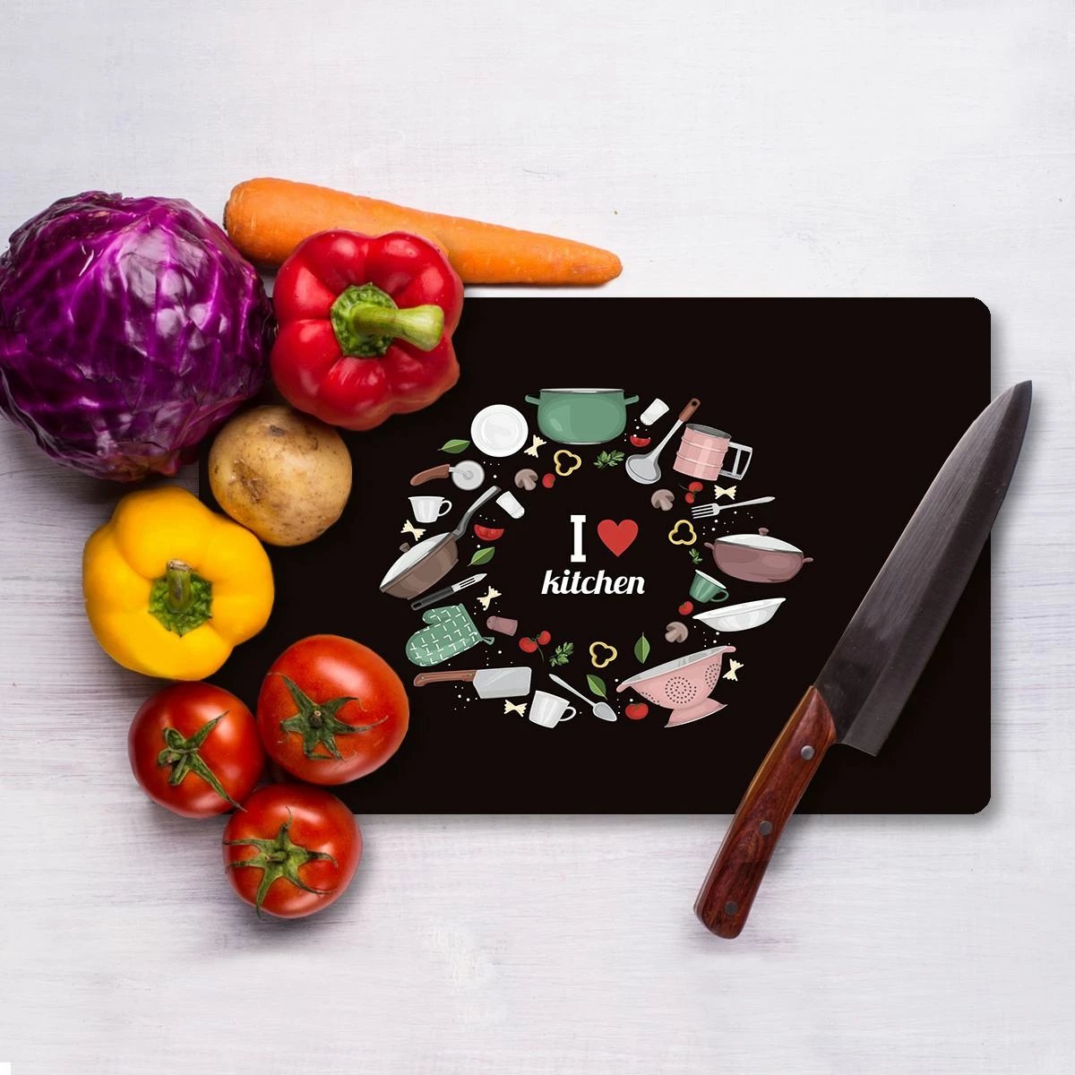 Dërrasë prerëse prej xhami të temperuar, shumëngjyrëshe, Hermia Ckt60 - 2535, 25x35cm