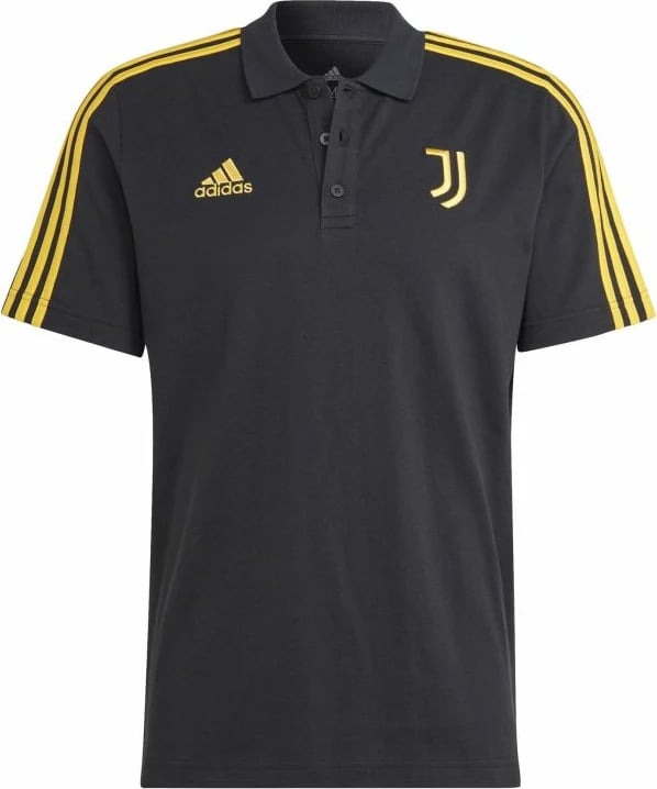 Fanellë polo për meshkuj adidas, e zezë