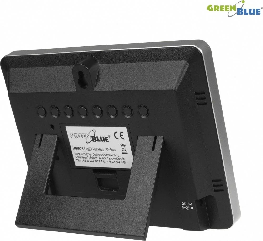 Stacion moti pa tela GreenBlue GB526 me ekran ngjyrë, i zi