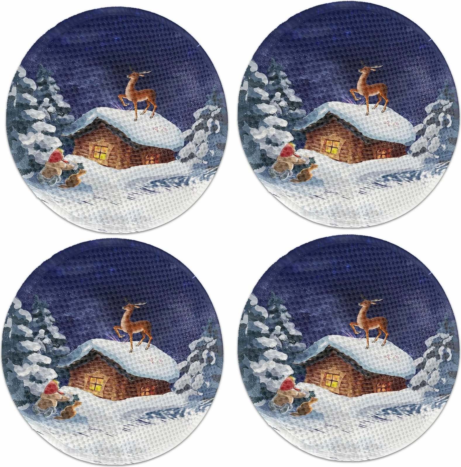 Set nënshtrues tavoline Hermia Concept, shumëngjyrësh, 3457Supla, 4 copë