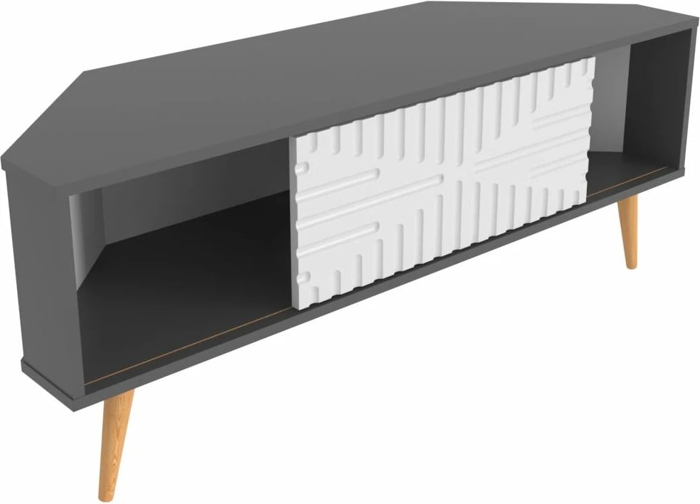 Komodë TV Skye Decor, ngjyrë antracit dhe e bardhë