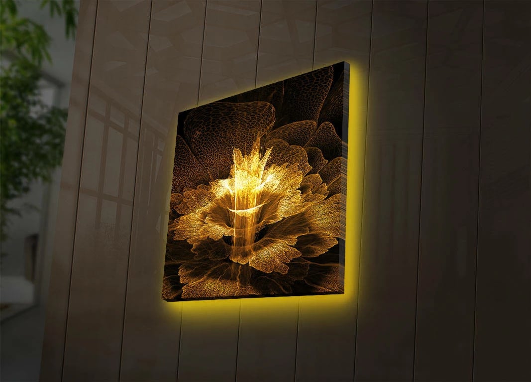 Pikturë dekorative me drita LED, Wallity, 4040DACT-6, shumëngjyrëshe, 40x40cm