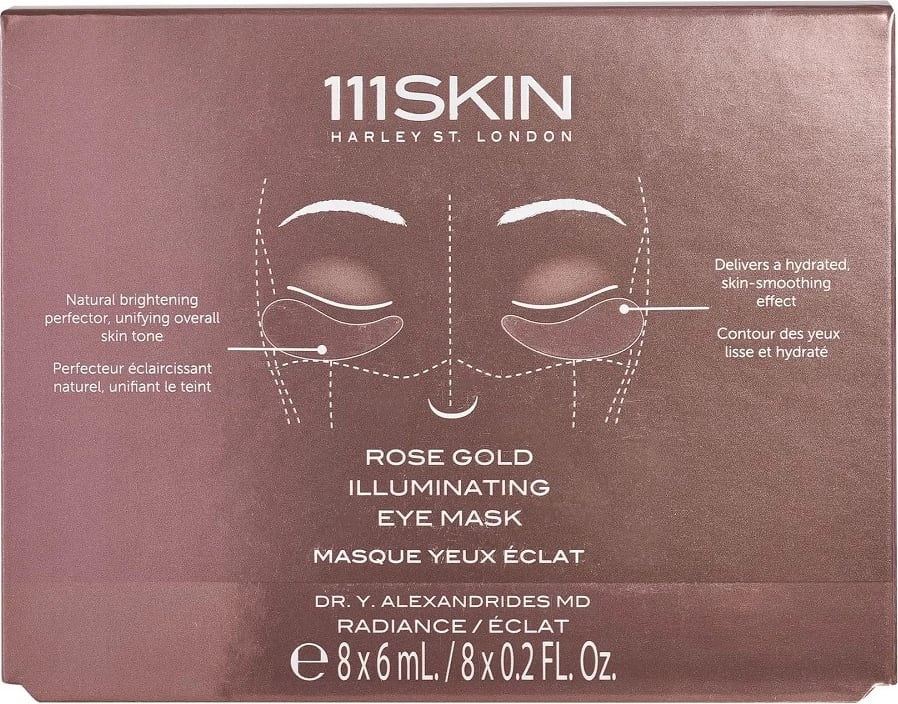 Maskë për sy 111Skin Rose Gold Illuminating për femra 8x6ml
