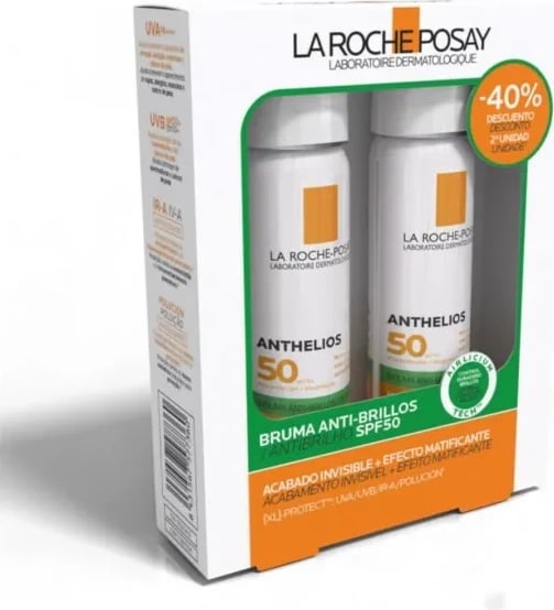Spray për fytyrë me SPF50 La Roche-Posay Anthelios, 2x75ml, unisex