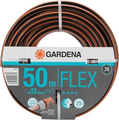 Zorrë Gardena Comfort Flex, 13mm, (1/2"), 50m, hiri/portokalltë