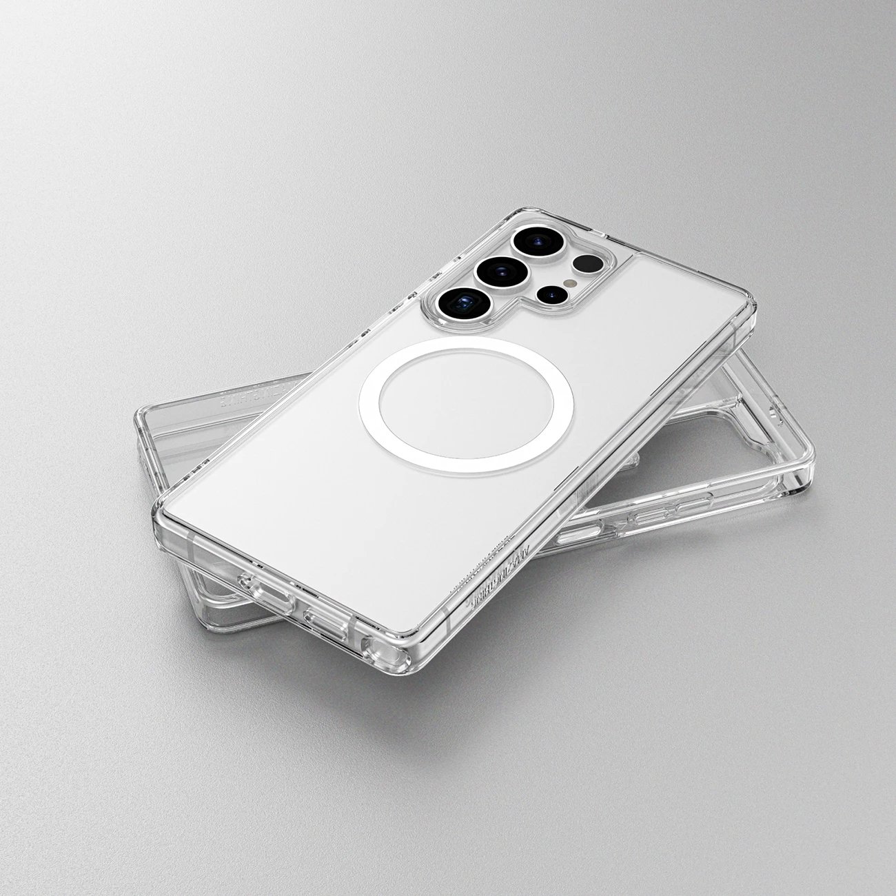 Mbështjellës AmazingThing Minimal Mag me unazë magnetike për Samsung Galaxy S25, Transparent