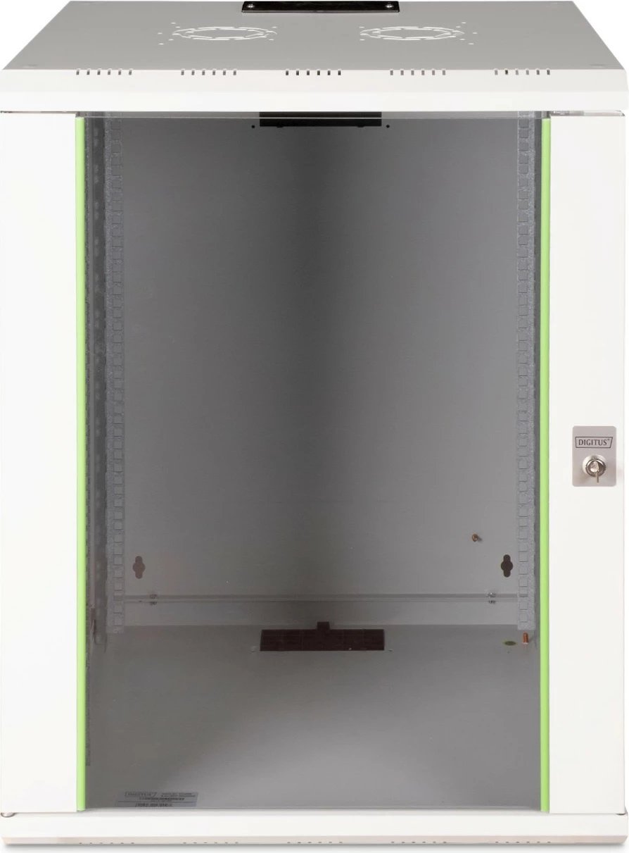 Kasë muri Digitus Unique 16HE 16U 820x600x600mm, xham, gri