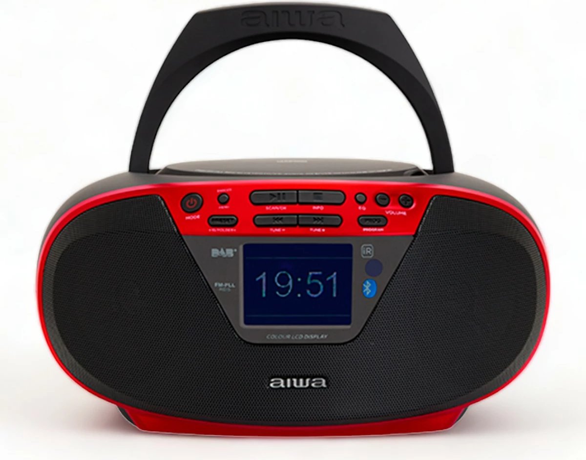 Radio Boombox Portative me DAB+, CD, Bluetooth dhe USB AIWA BBTU-500DAB/RD