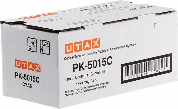 Toner, Utax PK-5015C 1T02R7CUT0 3000 faqe standard, cyan