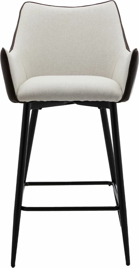 Karrige për bar Malone, gri e çelët, kafe e errët, 38x51x96