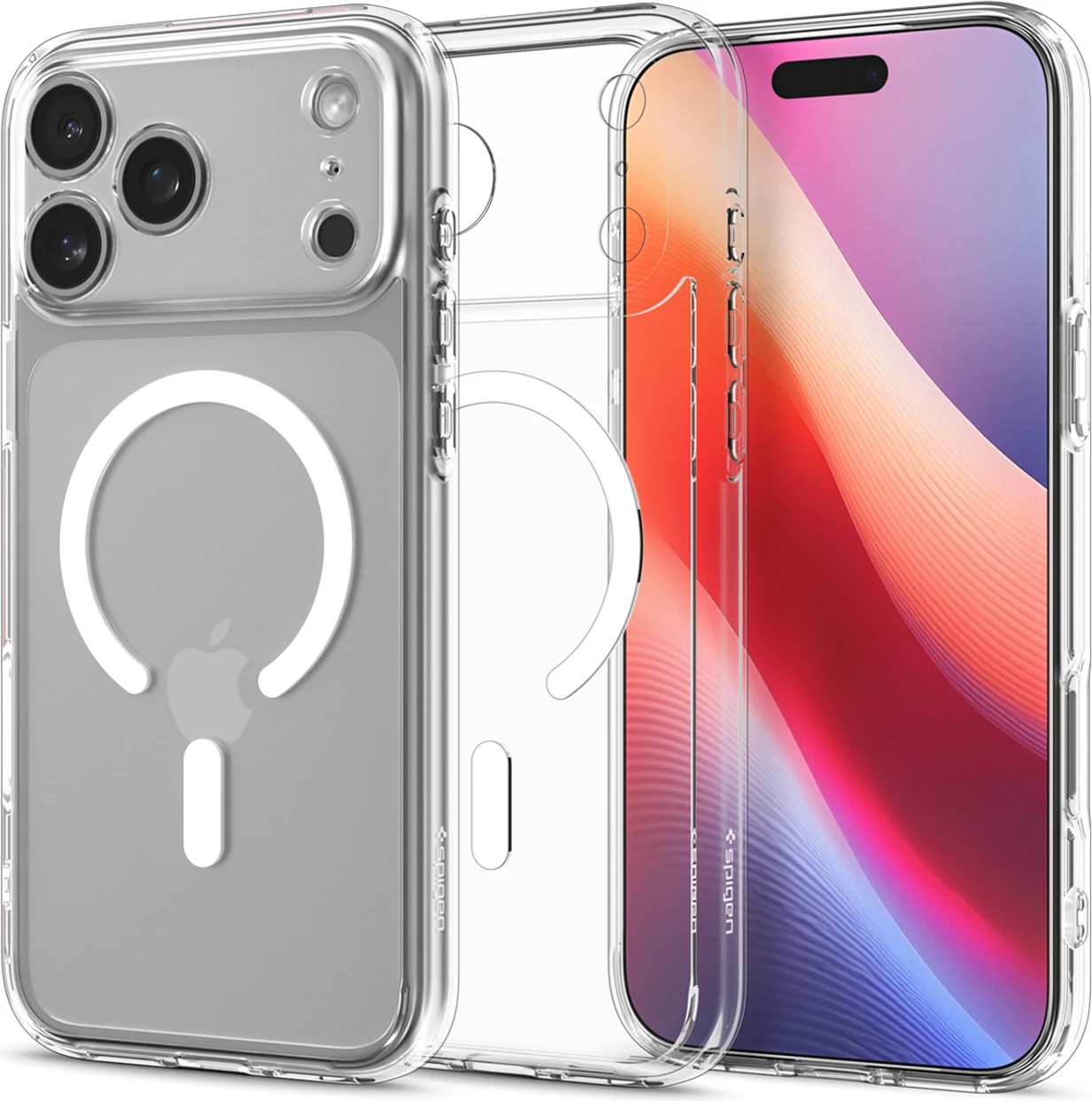 Mbështjellës Spigen Ultra Hybrid MagSafe për iPhone 17 Pro, Transparent/Bardhë