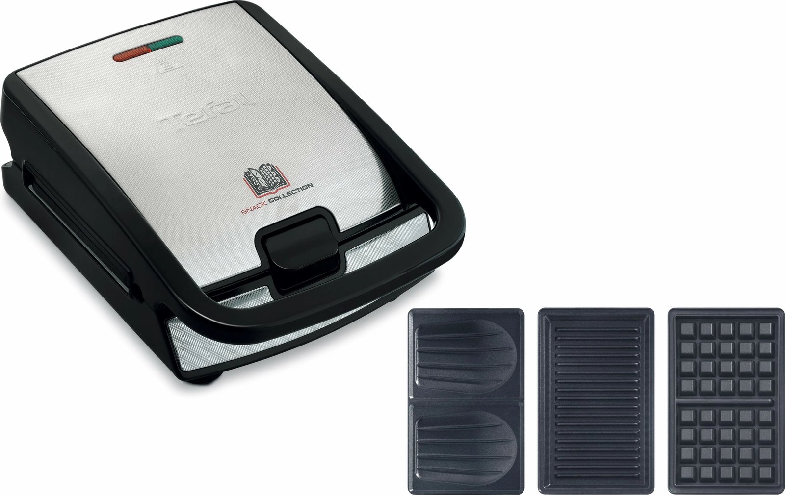 Pajisje sanduiç & vaflla Tefal Snack Collection SW852D, 700W, inox/zezë