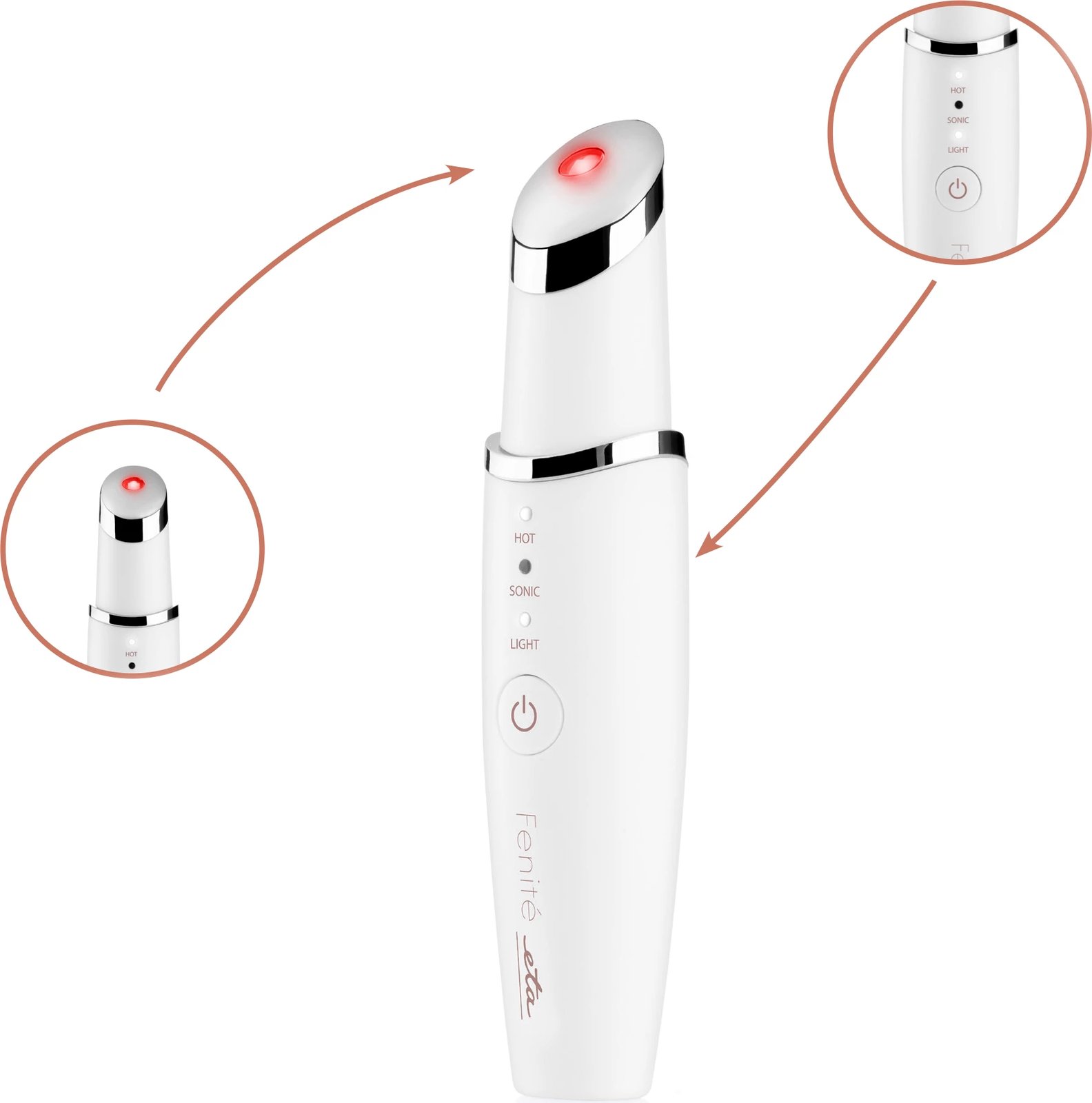 Masazhator për Zonën e Syve me Dritë të Kuqe dhe Terapi Termike  ETA FENITÉ 335390000