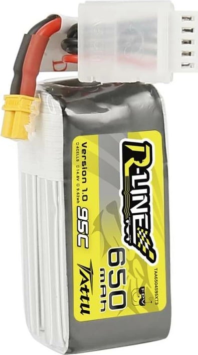 Bateri LiPo Tattu R-Line 650mAh 14.8V 95C 4S1P me XT30