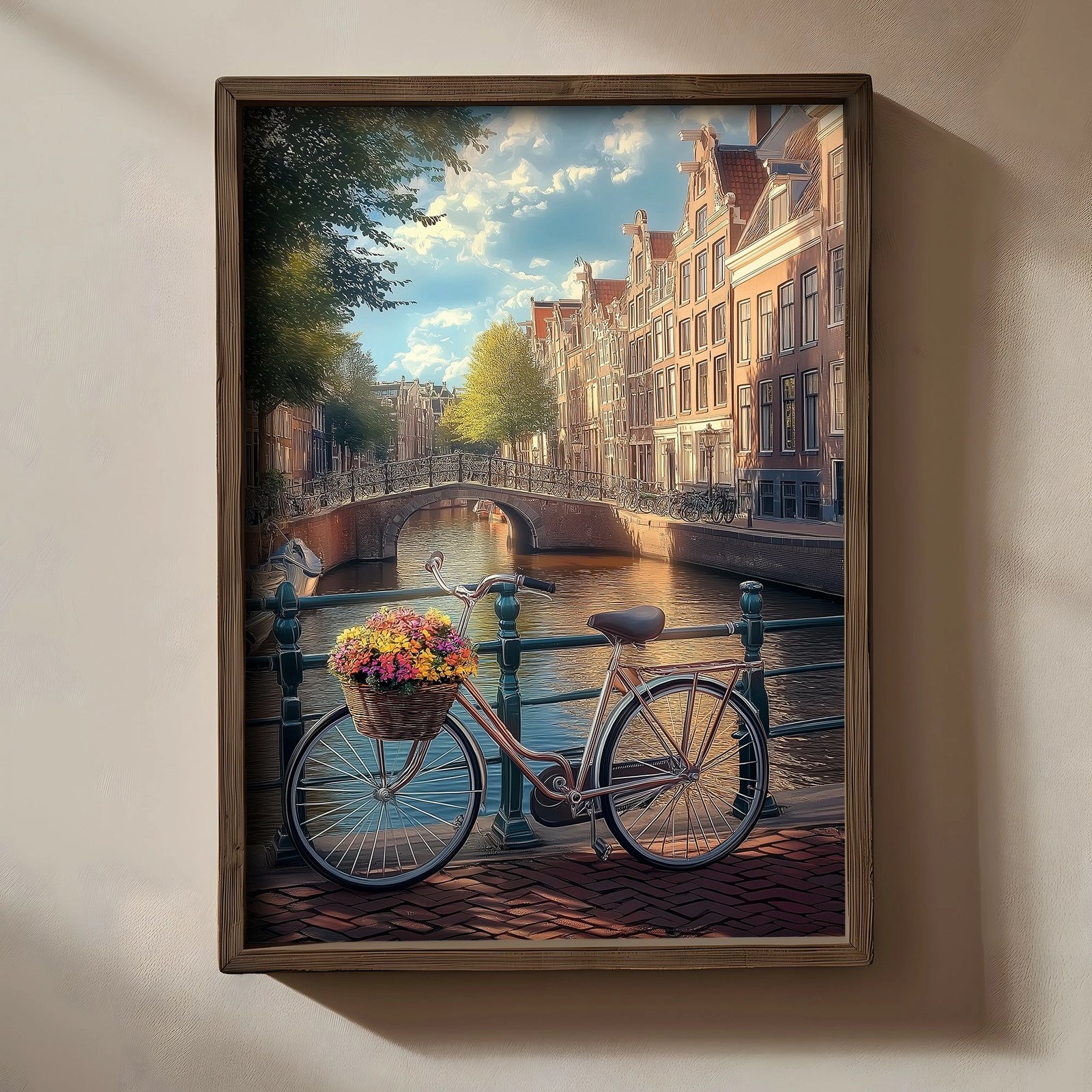 Pikturë dekorative me kornizë MDF, Wallity, TUN102-L, shumëngjyrëshe, 35x47x2 cm