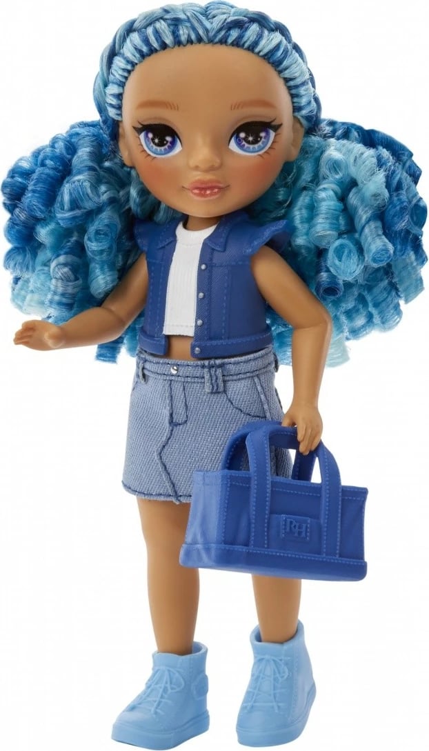 Kukull Rainbow High Littles Sapphire, 15 cm, me aksesorë, Blu