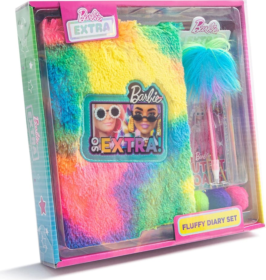 Set ditar për vajza Barbie Fluffy Diary Set