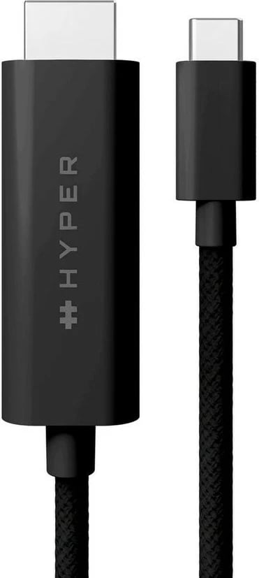 Kabllo USB-C në HDMI Targus Hyper 4K, 2.5m, e zezë