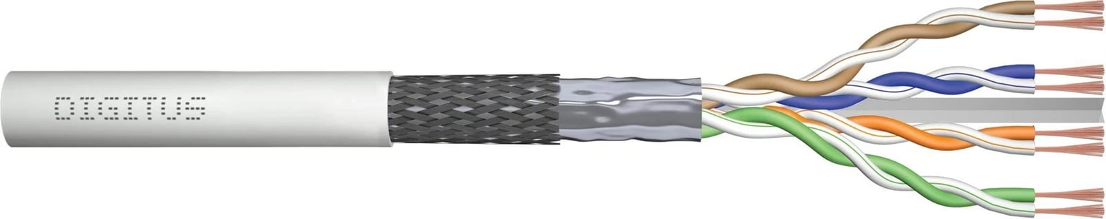 Kabllo rrjeti DIGITUS CAT 6 SF/UTP, 100m, Gri