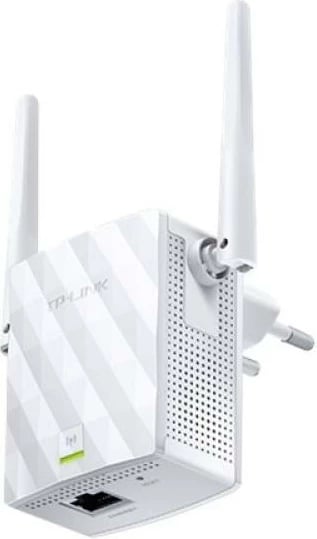 zmadhues Wi‑Fi / pikë aksesi, TP-Link TL-WA855RE, me dy antena të jashtme, montim në prizë, e bardhë