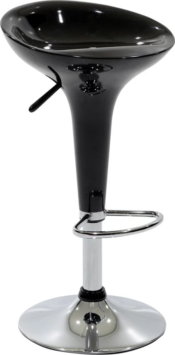 Karrige për bar Felice, e rregullueshme në lartësi, ngjyrë zezë-krom, 40x43x84cm