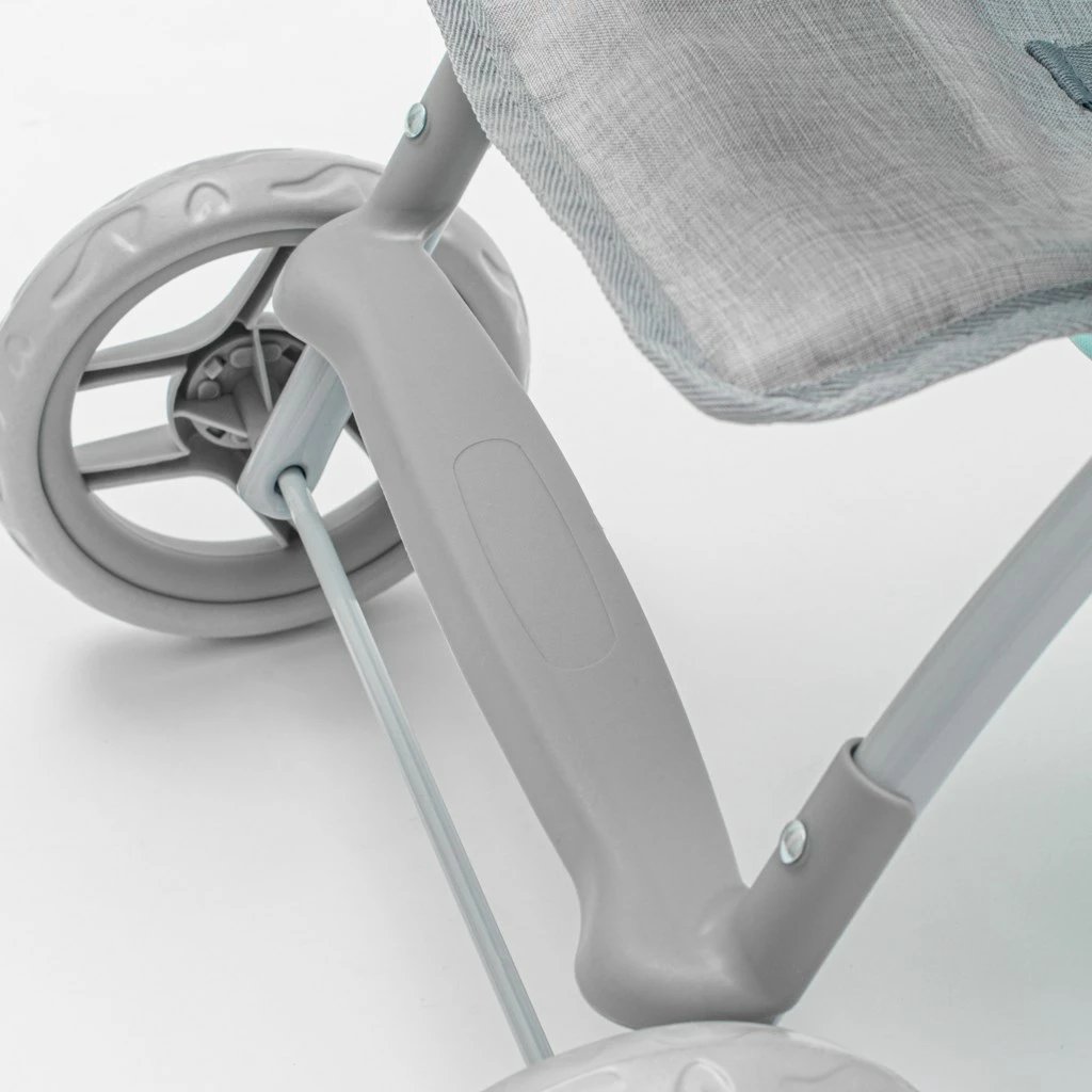 karrocë lodër për kukulla, Baby Mix, Lana, sportive, 58.5x33x61.5 cm, për 3+ vjeç, me shportë, mentë