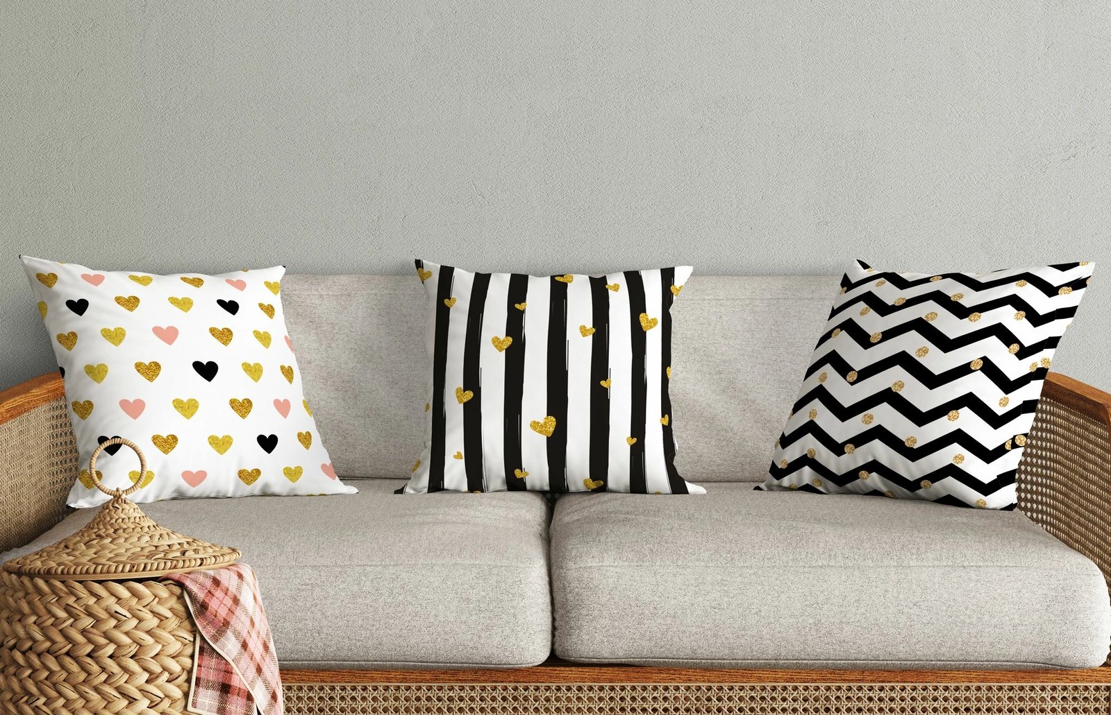 Set mbulesash jastëku (3 copë), Evila Originals, HMI-KIR-100