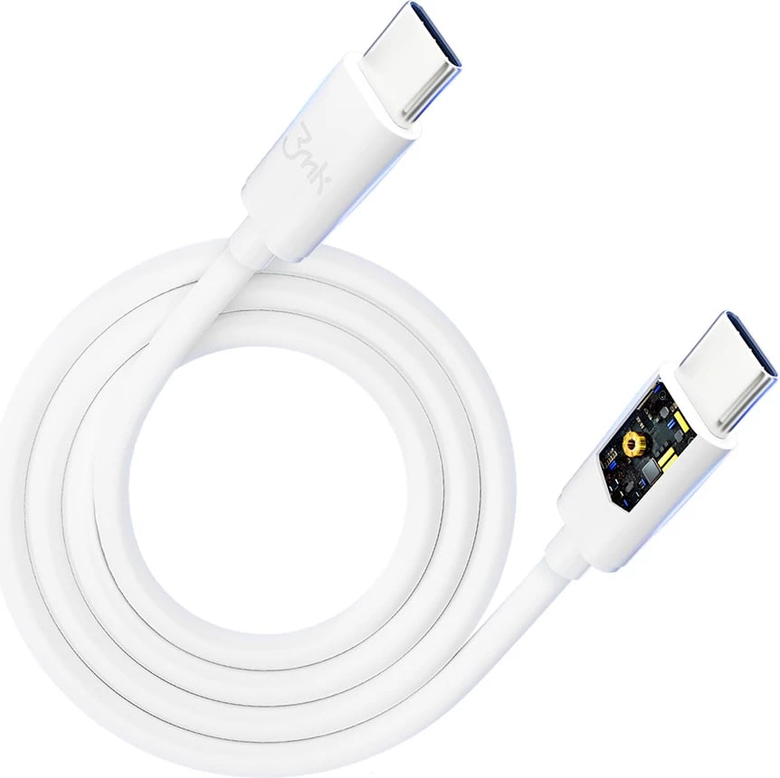 Kabllo USB-C në USB-C 3mk Hyper Cable, 2m, 100W, Bardhë