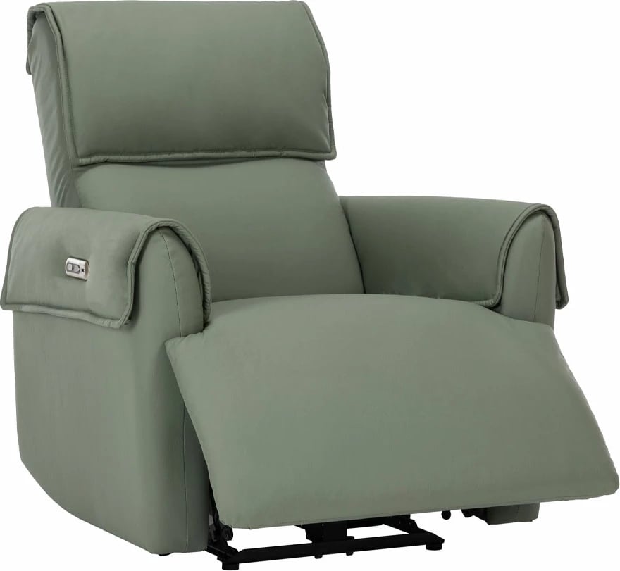 Fotelje relaksuese Daydreamer, me recliner elektrik, ngjyrë mente, 88x95x102 cm