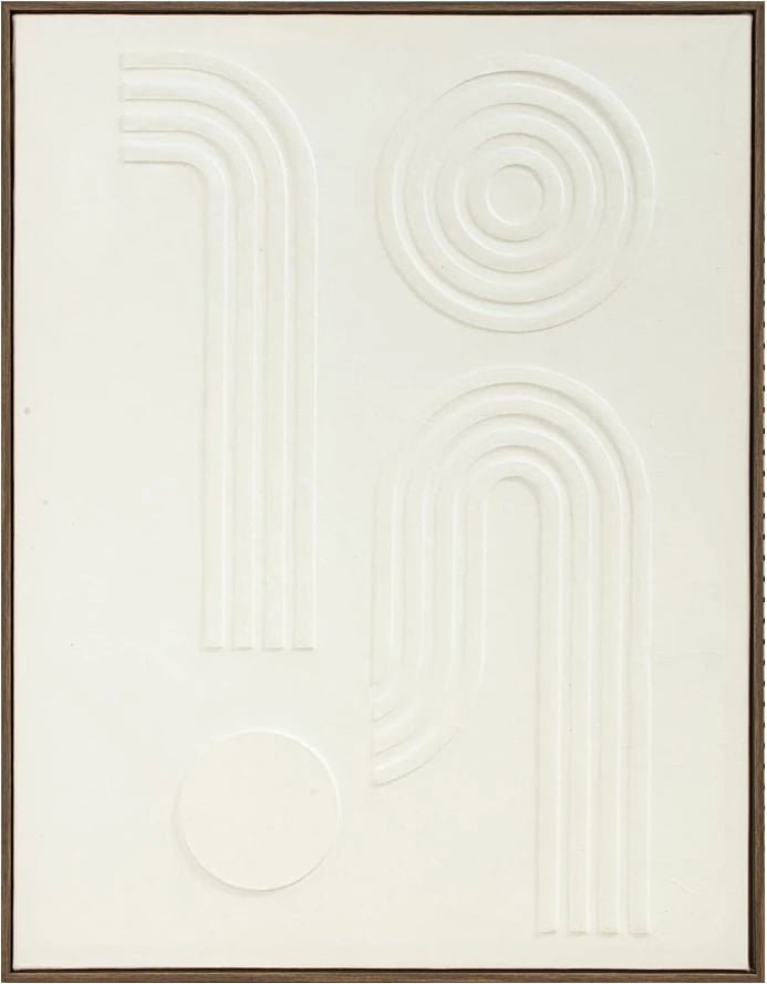 Pikturë dekorative Curva 1, kornizë druri natyral, 70x90x3.8cm