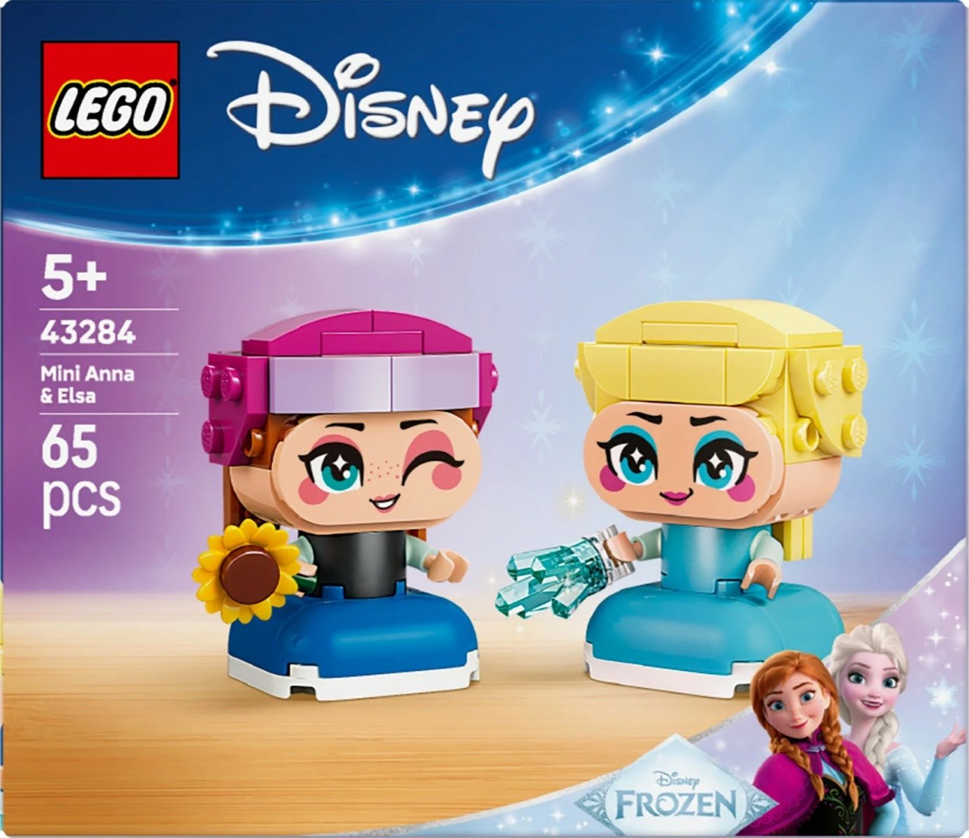 Set LEGO Disney Frozen 43284 Mini Anna & Elsa, 65 copa, mosha 5+
