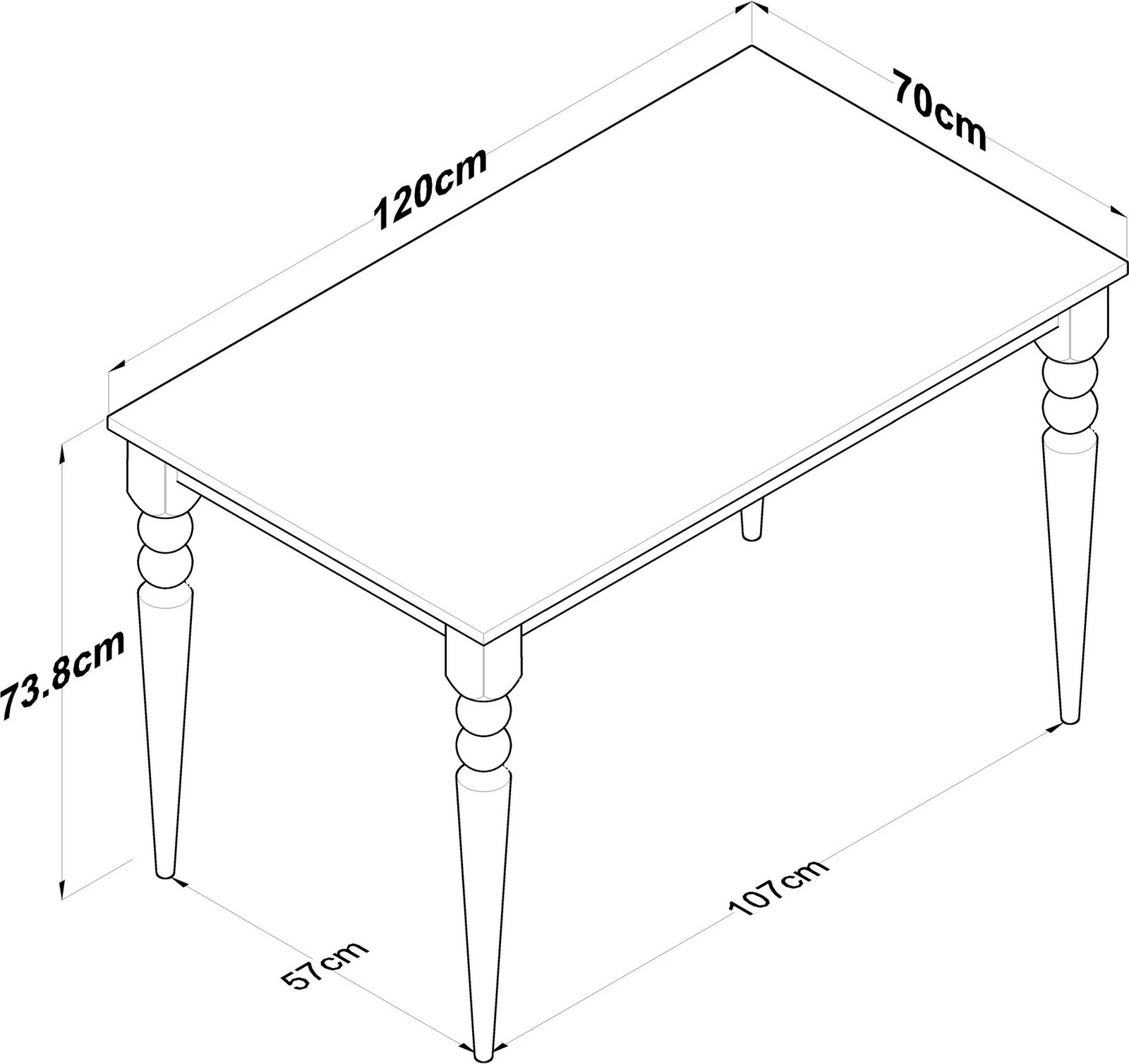 Tavolinë ngrënieje Hanah Home, JA104 - 2598
