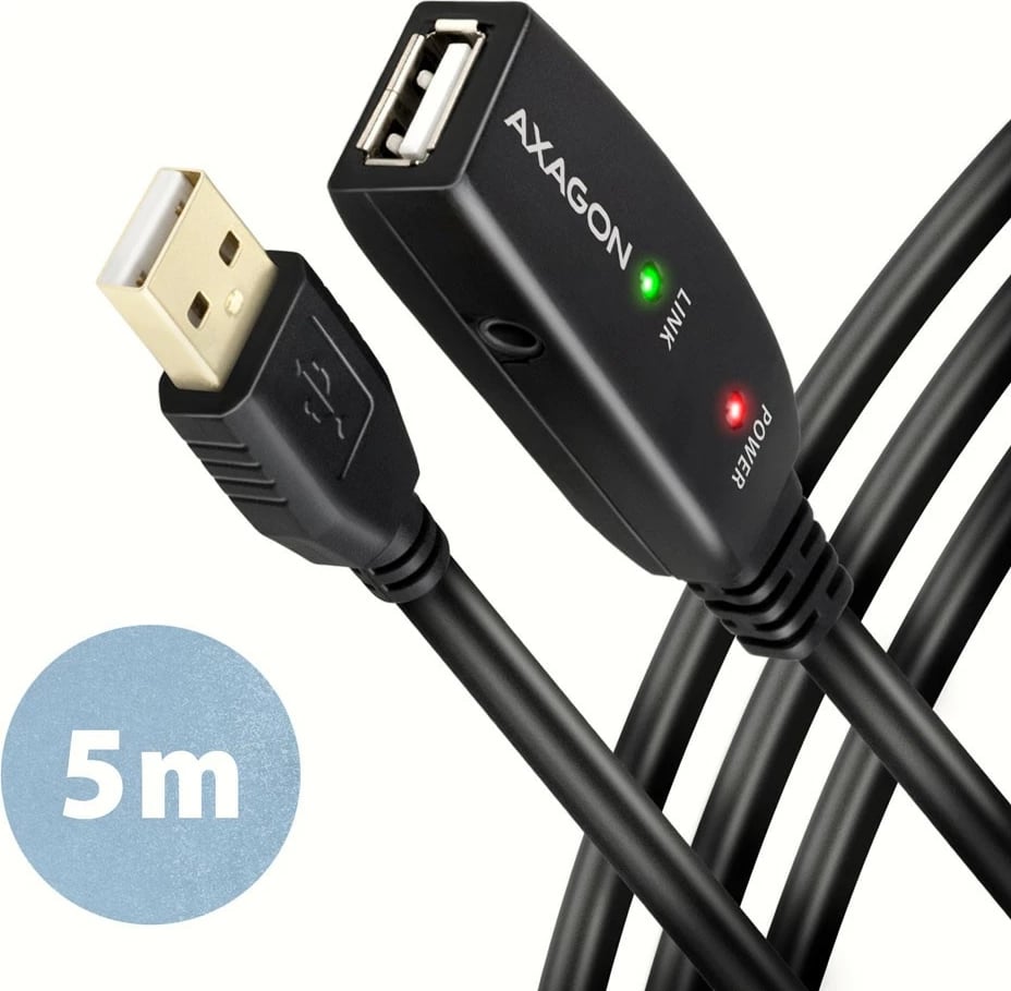 Kabllo zgjatues aktiv USB 2.0 AXAGON ADR-205, 5m, i zi