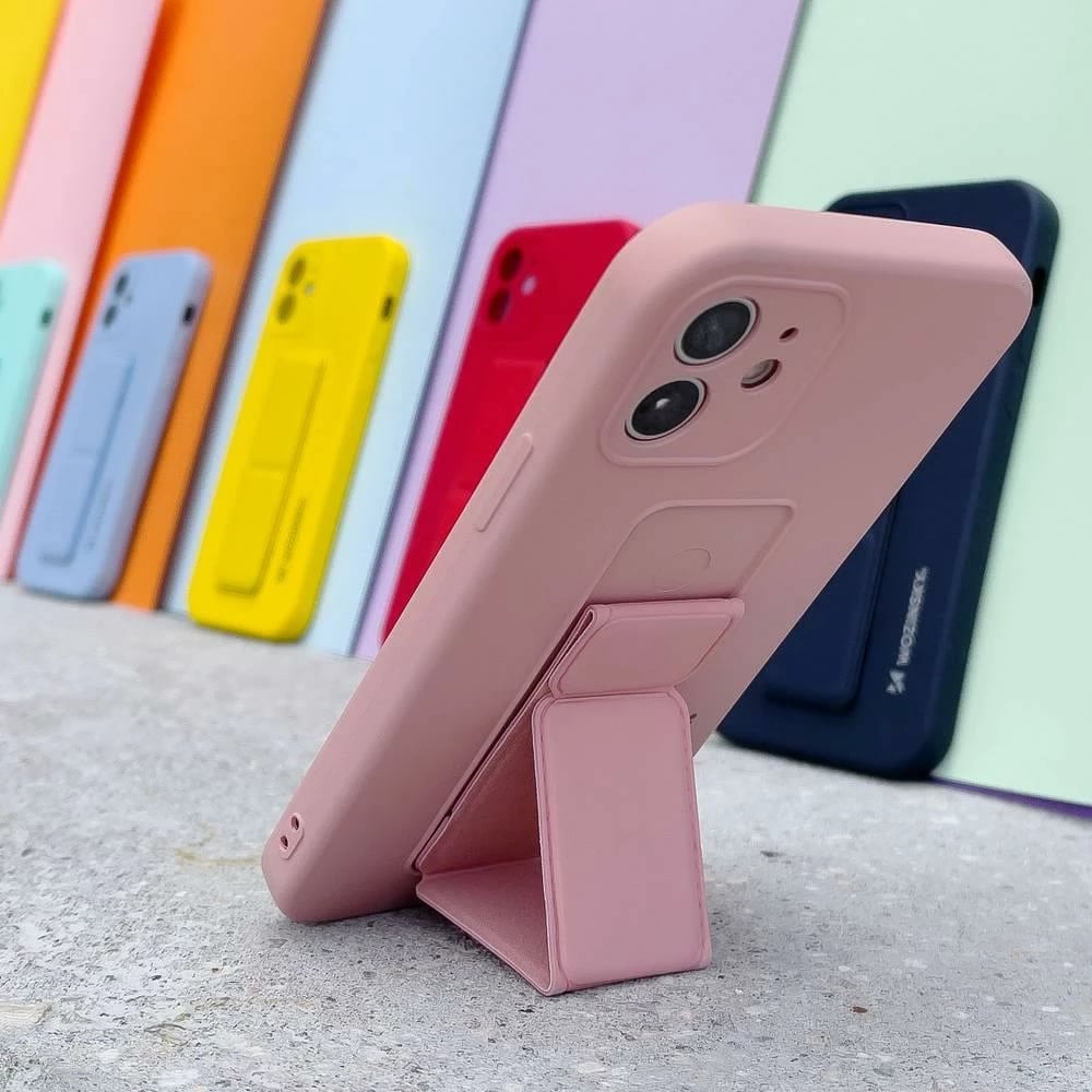 Mbështjellës Wozinsky Kickstand Case për iPhone 11 Pro Max, silikon, blu e errët