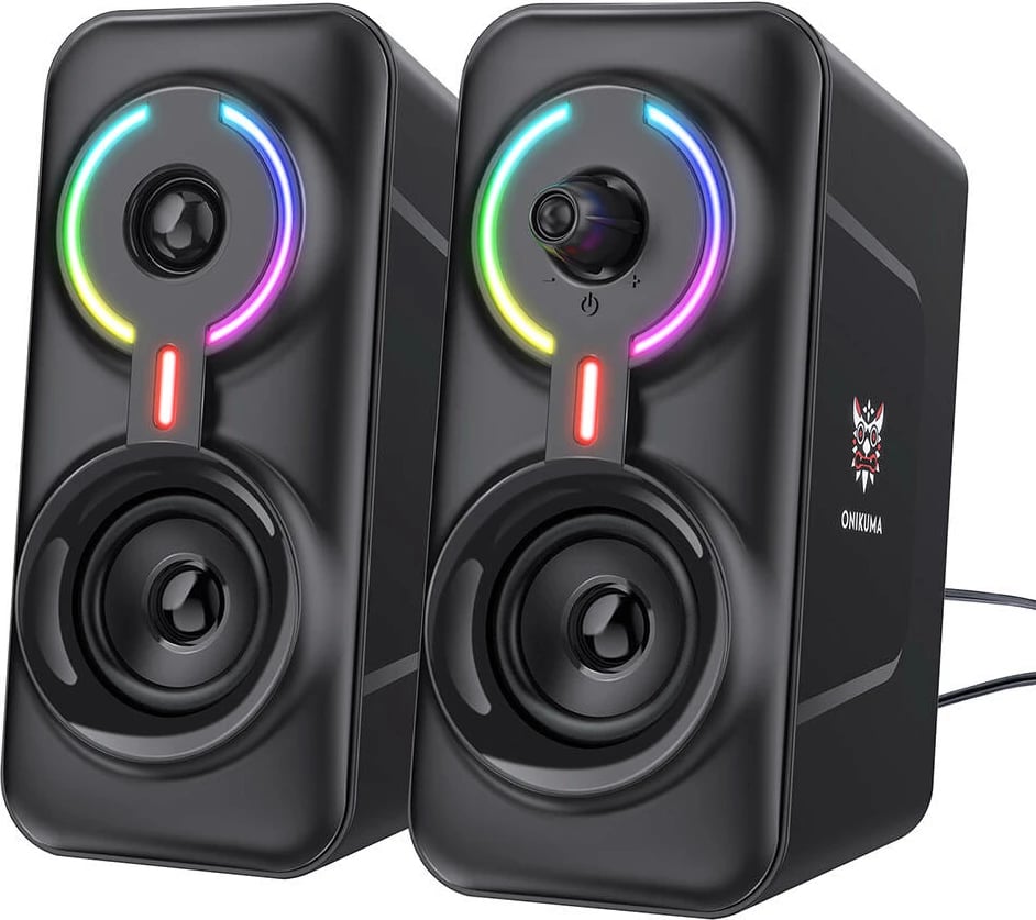 Altoparlantë ONIKUMA L6 gaming me Bluetooth 5.0, RGB, 10W, të zinj