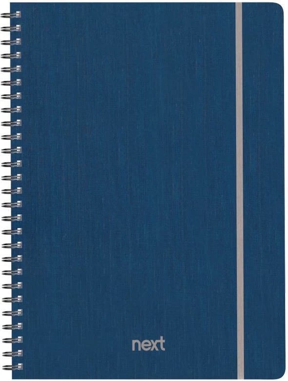 Bllok shënimesh spiral Next, 17x25cm, 2 lëndë, Blu
