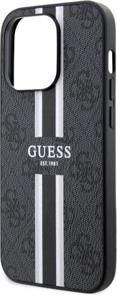 Mbështjellës Guess GUHMP14LP4RPSK për iPhone 14 Pro 6.1", hardcase, MagSafe, zi