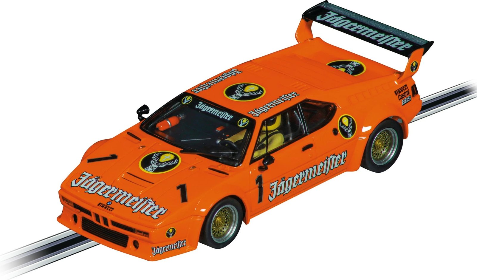 Makine garash Carrera BMW M1 Procar Jägermeister, Digital 132, 1:32, portokalli