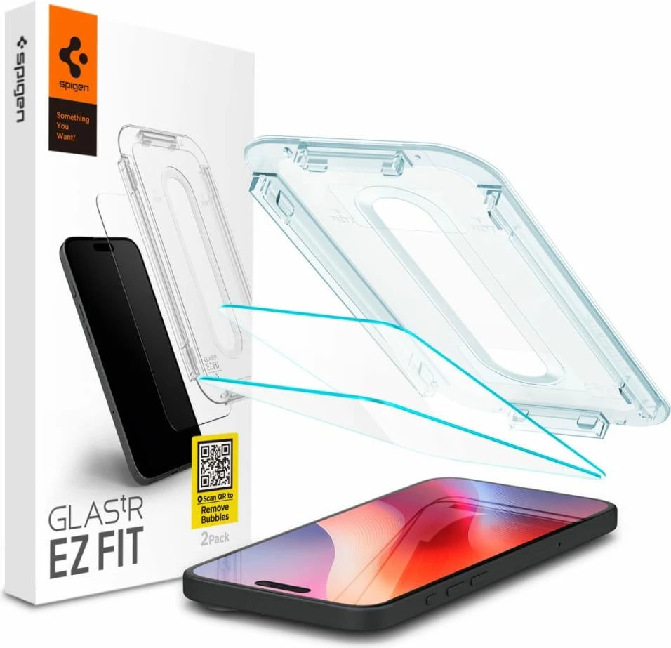 Xham mbrojtës Spigen Glas.tR EZ Fit për iPhone 16 Pro, 2 copë